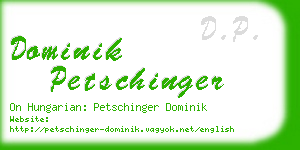 dominik petschinger business card